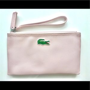 Lacoste Wristlet / Zip Clutch - Pastel Pink